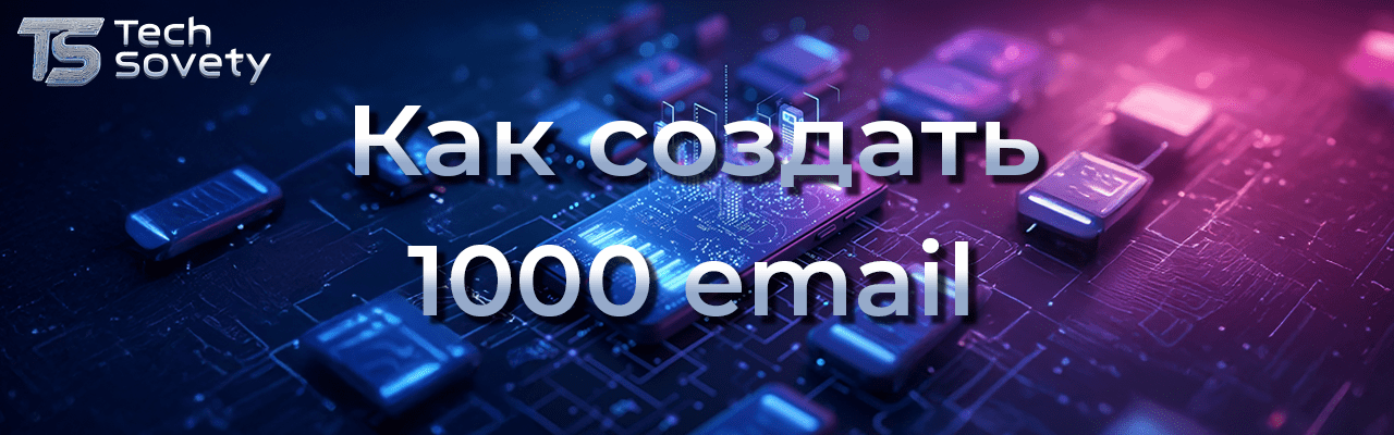 Создать 1000 email